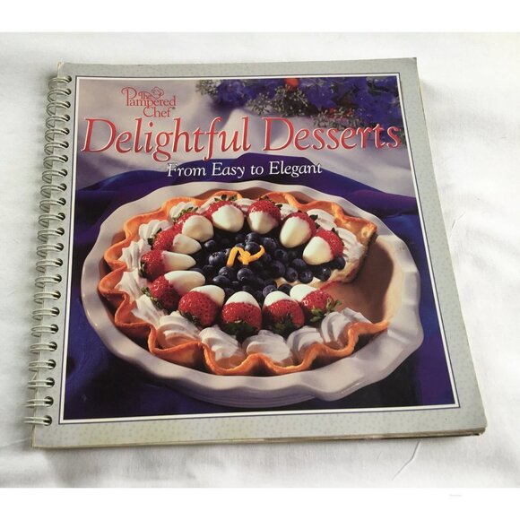 Pampered Chef Delightful Desserts Spiral-bound Cookbook - Picture 1 of 1